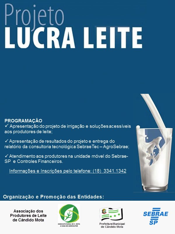Convite Projeto Lucra Leite