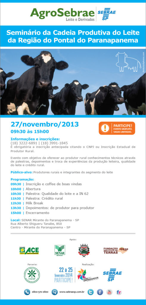 Convite AgroSebrae - Leite MS